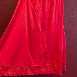 Vintage JC Penny Red Midi Slip Skirt; Size M
